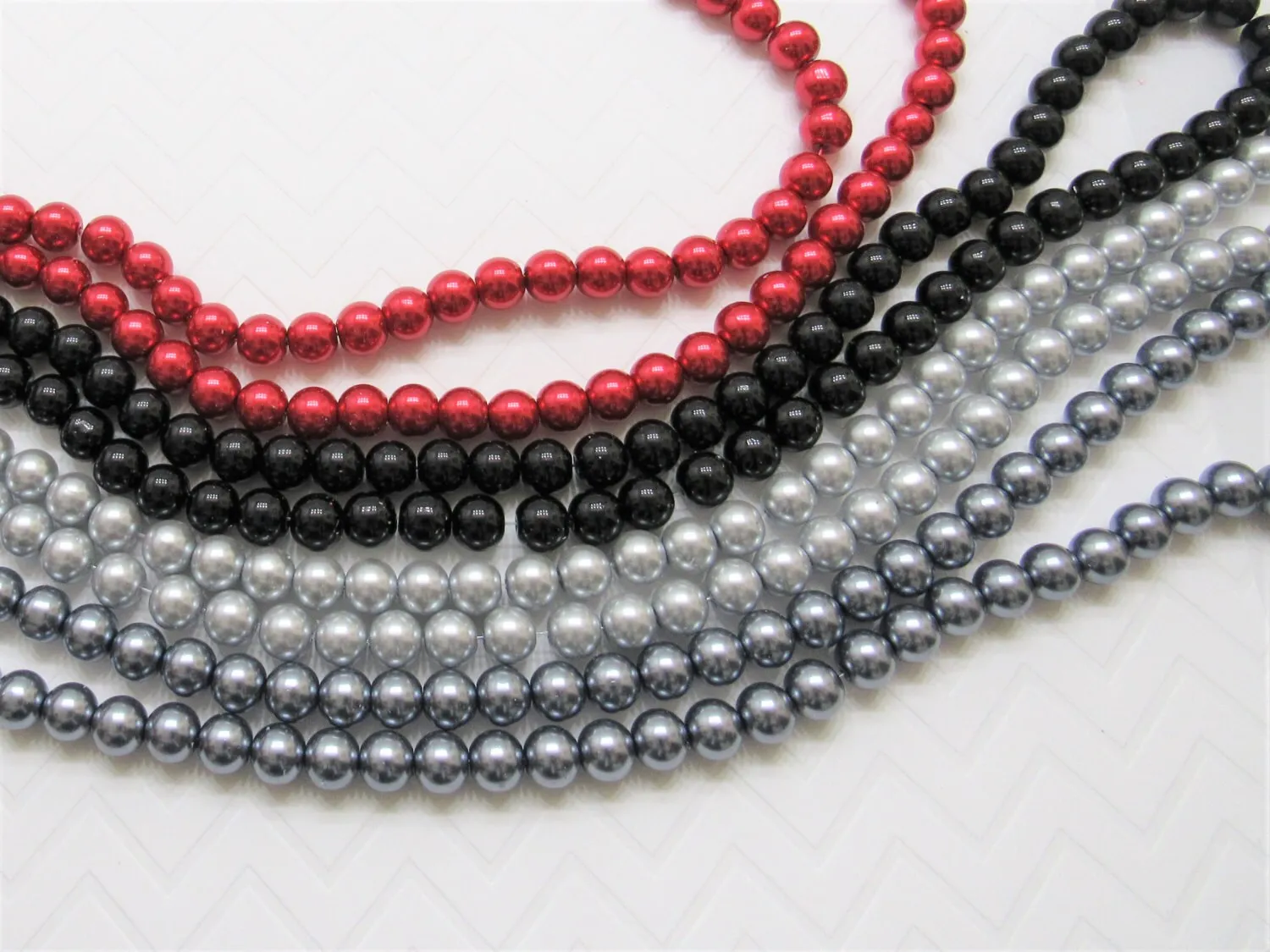 10mm Faux Glass Pearls Red, Black, Light Grey, Grey  Bubblegum Pearls, Chunky Pearls,Gumball Pearl Beads,10mm Bubblegum Necklace Pearl