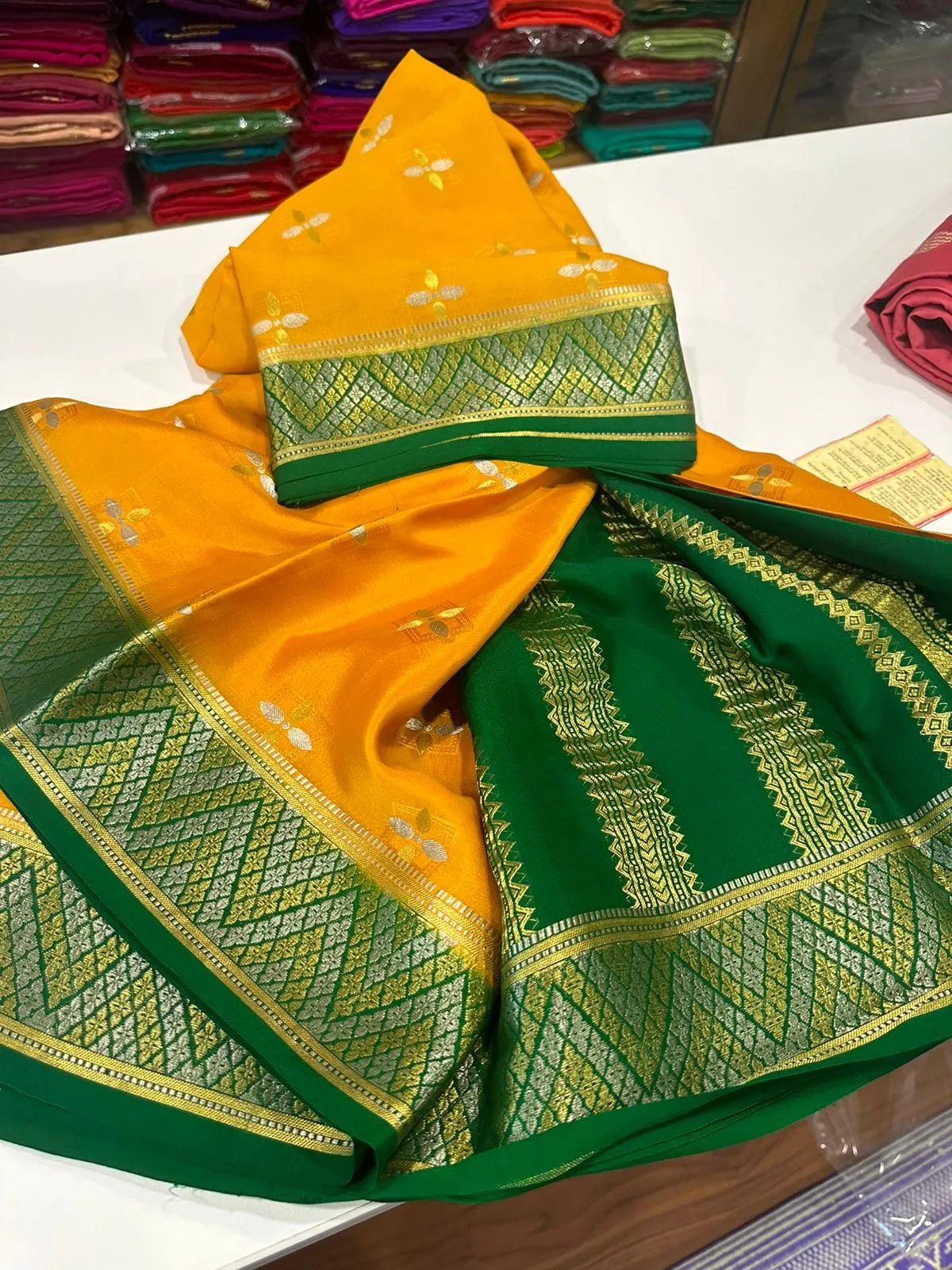 120gm Thickness Pure Mysoore Silk Saree