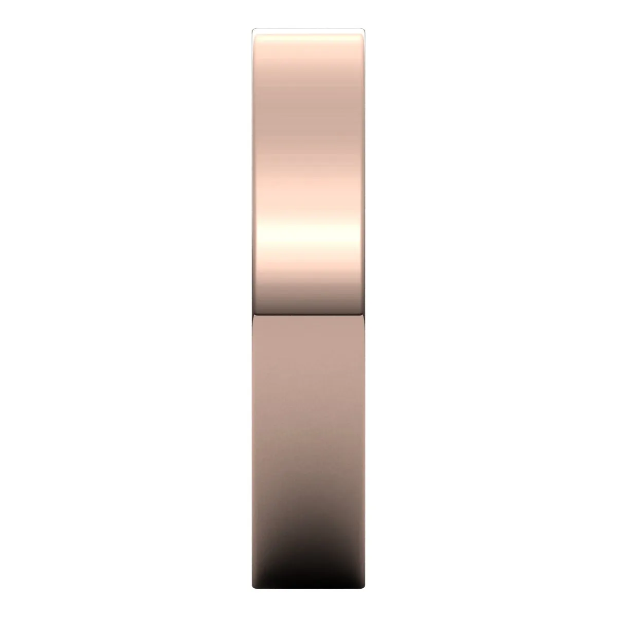 14K Rose Gold 4 mm flat Wedding Band