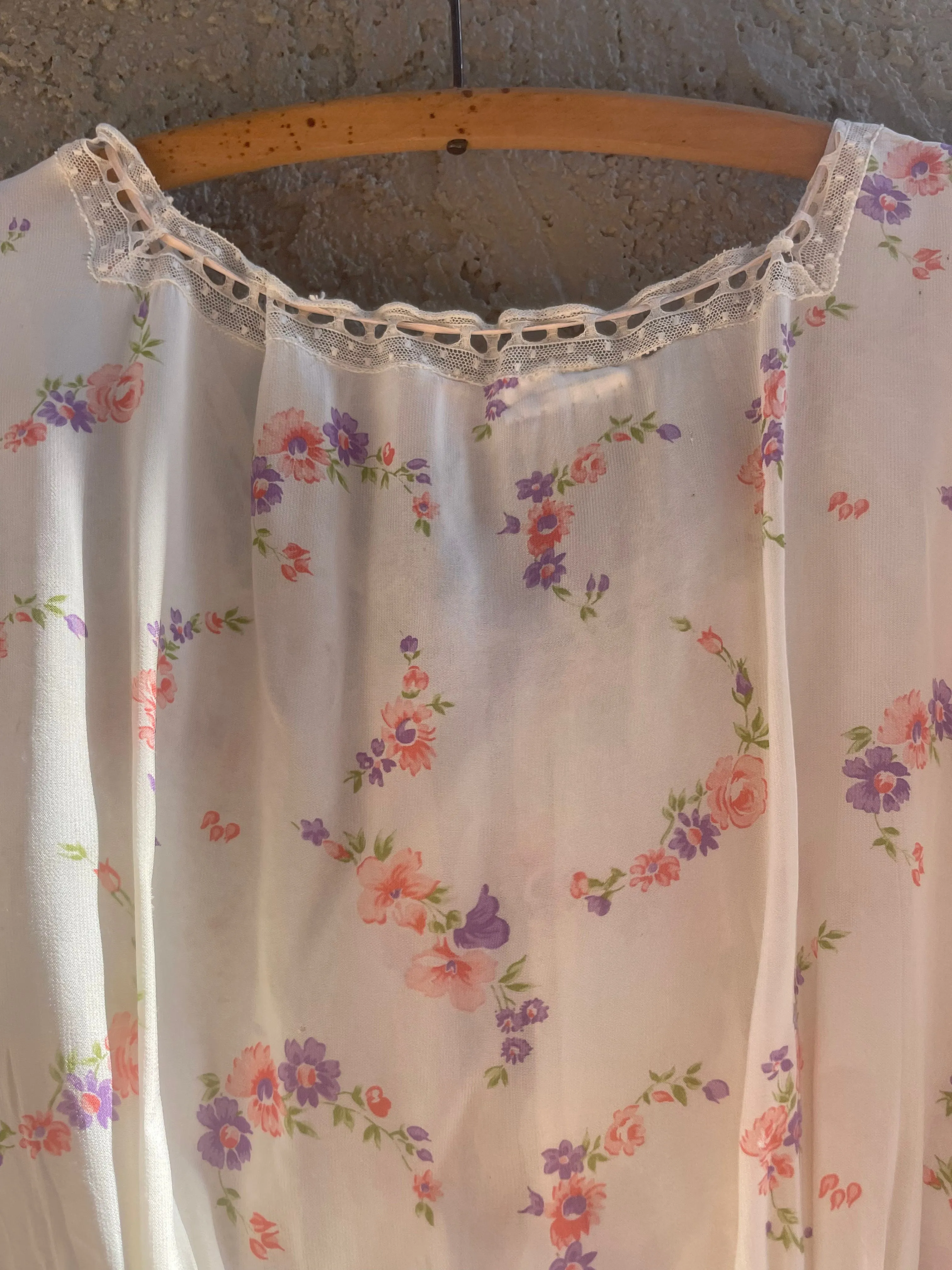 1940s Woven Ribbon Cap Sleeve Blouse