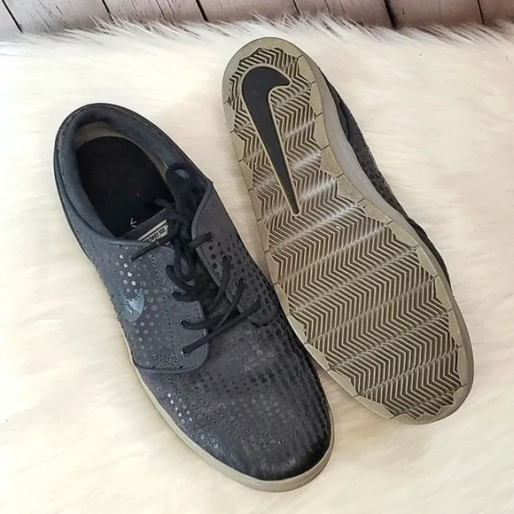 2014 Nike SB Stefan Janoski Lunar Anthracite Gray Lace Up Sneakers Mens Sz 9.5