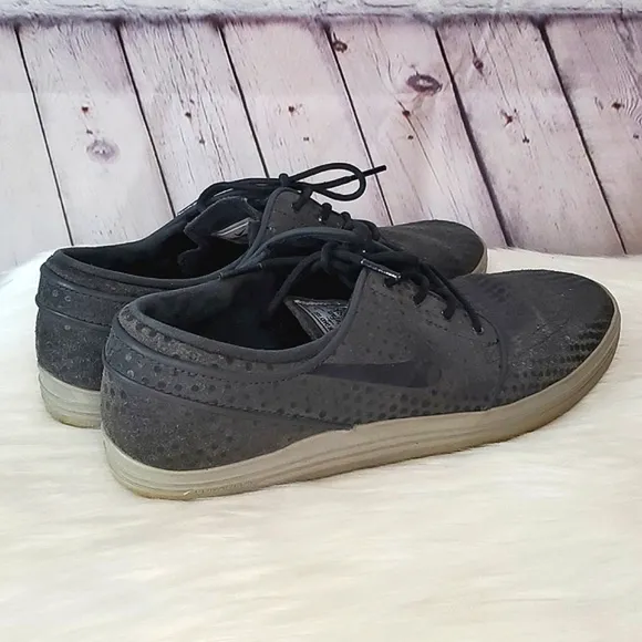 2014 Nike SB Stefan Janoski Lunar Anthracite Gray Lace Up Sneakers Mens Sz 9.5