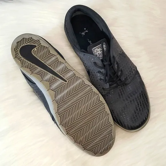 2014 Nike SB Stefan Janoski Lunar Anthracite Gray Lace Up Sneakers Mens Sz 9.5