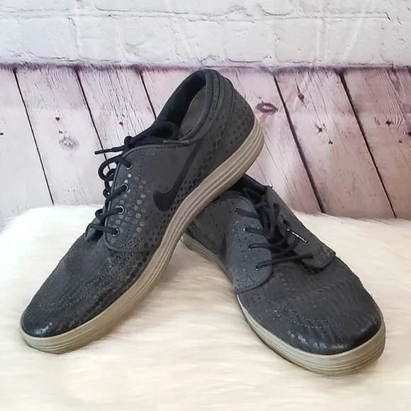 2014 Nike SB Stefan Janoski Lunar Anthracite Gray Lace Up Sneakers Mens Sz 9.5