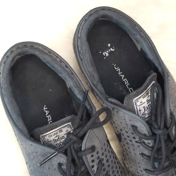 2014 Nike SB Stefan Janoski Lunar Anthracite Gray Lace Up Sneakers Mens Sz 9.5