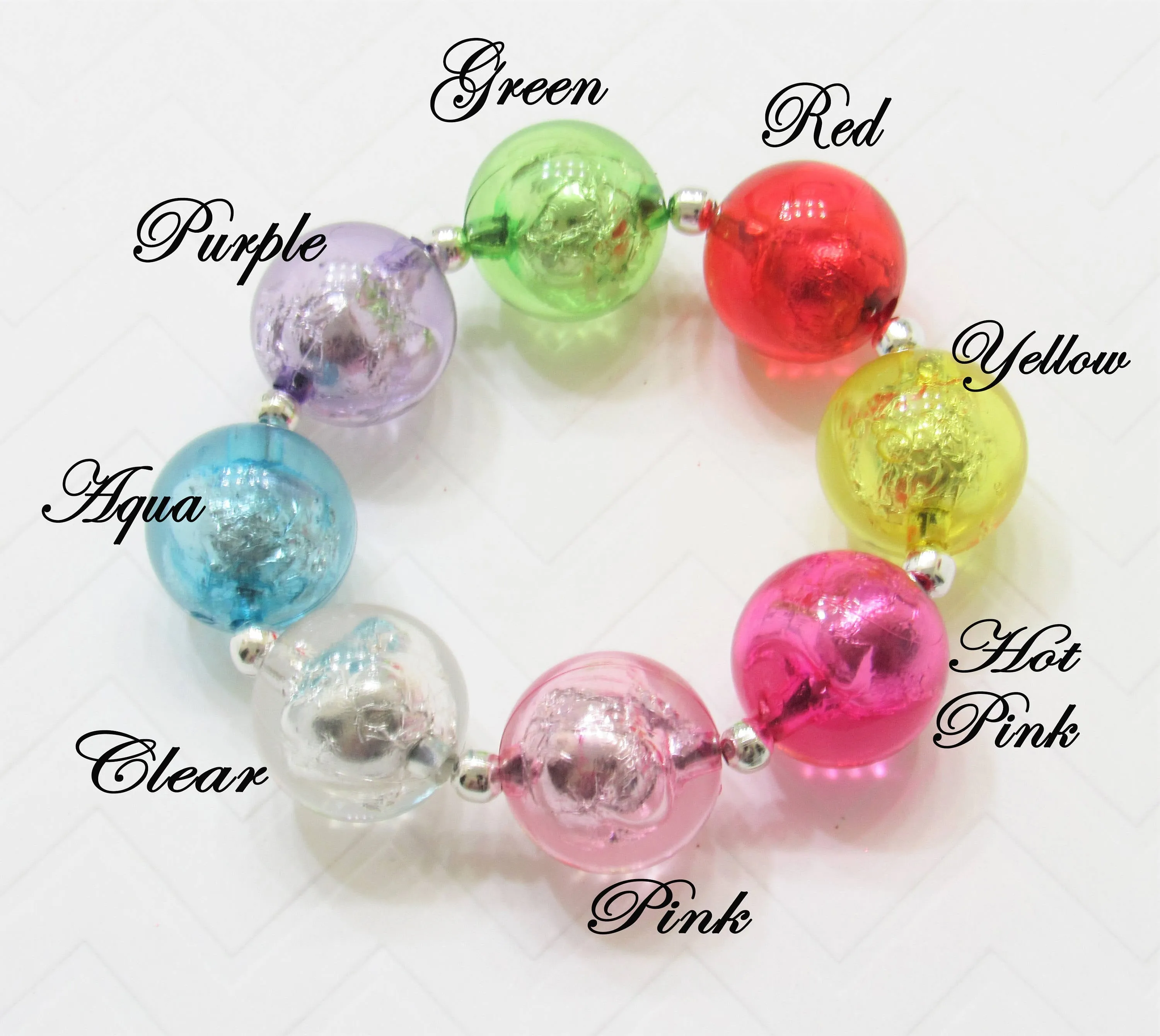 20mm Pink Foil Beads, Bubblegum Bead In A Bead, Chunky Foil Bead, Chunky Bubblegum Necklace Bead Supply, Jewelry Supply