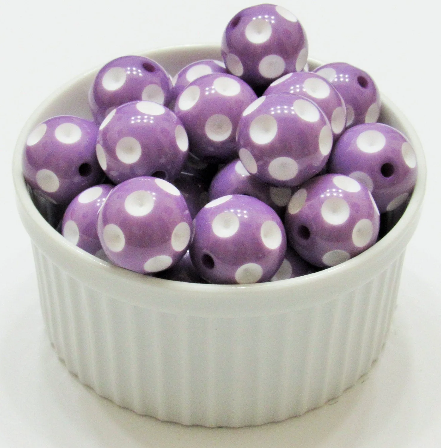 20mm Purple Polka Dot Beads, Bubblegum Beads, Chunky Gumball Beads, Chunky Bubblegum Beads, Chunky Necklace Supply Bead, Acrylic Bead