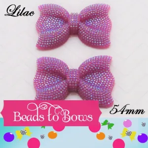 54mm Lilac Rhinestone Bubblegum Bow Bead,  1 Bow Bead .99, Sparkling Rhinestone Chunky Beads, Gumball Rhinestone Beads, Chunky Bead Supply