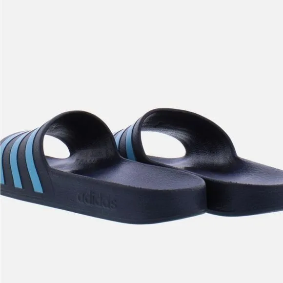Adidas Adilette Slide Sandals- Legend Ink Bright Cyan