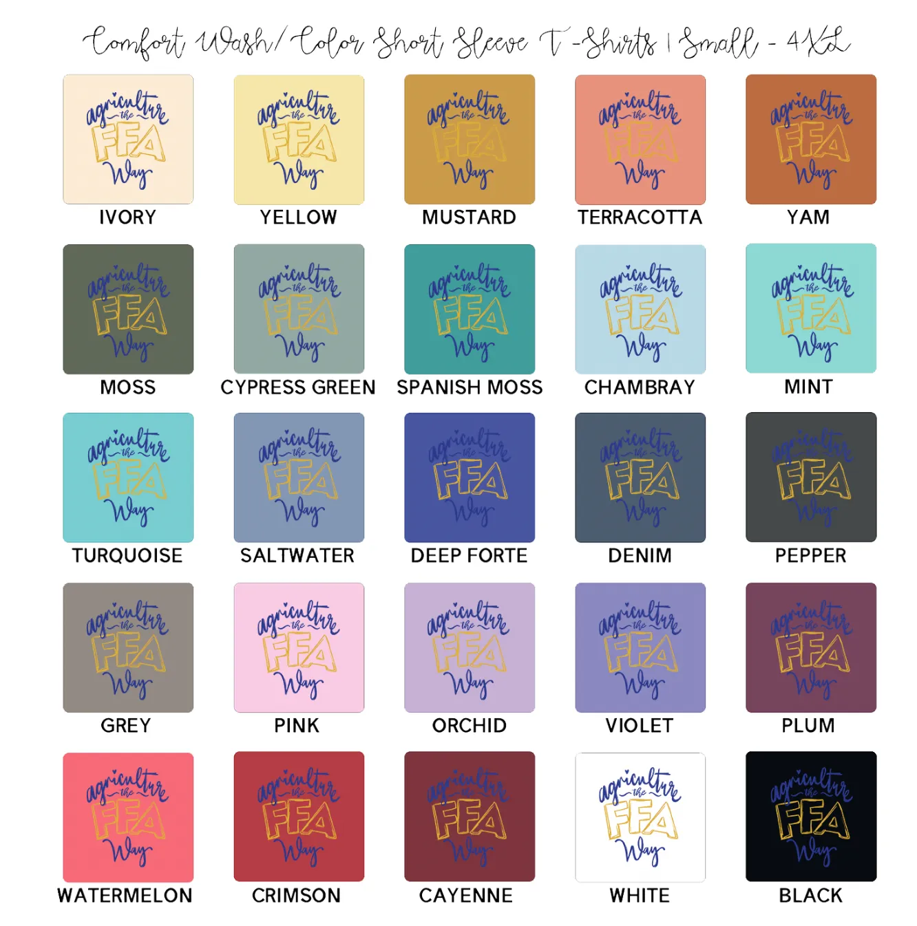 Agriculture the FFA Way ComfortWash/ComfortColor T-Shirt (S-4XL) - Multiple Colors!