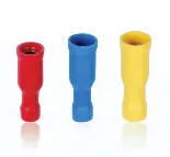 AIRNIX TERMINAL FRD 2-156 BLUE FEMALE BULLET DISCONNECT, CRIMP, FULL PVC INSULATION