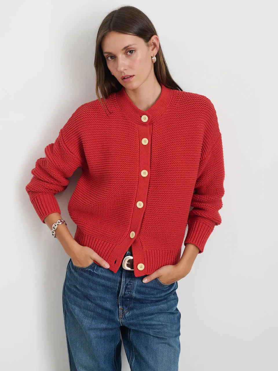 Alex Mill - Nico Chunky Cardigan (Marmalade)