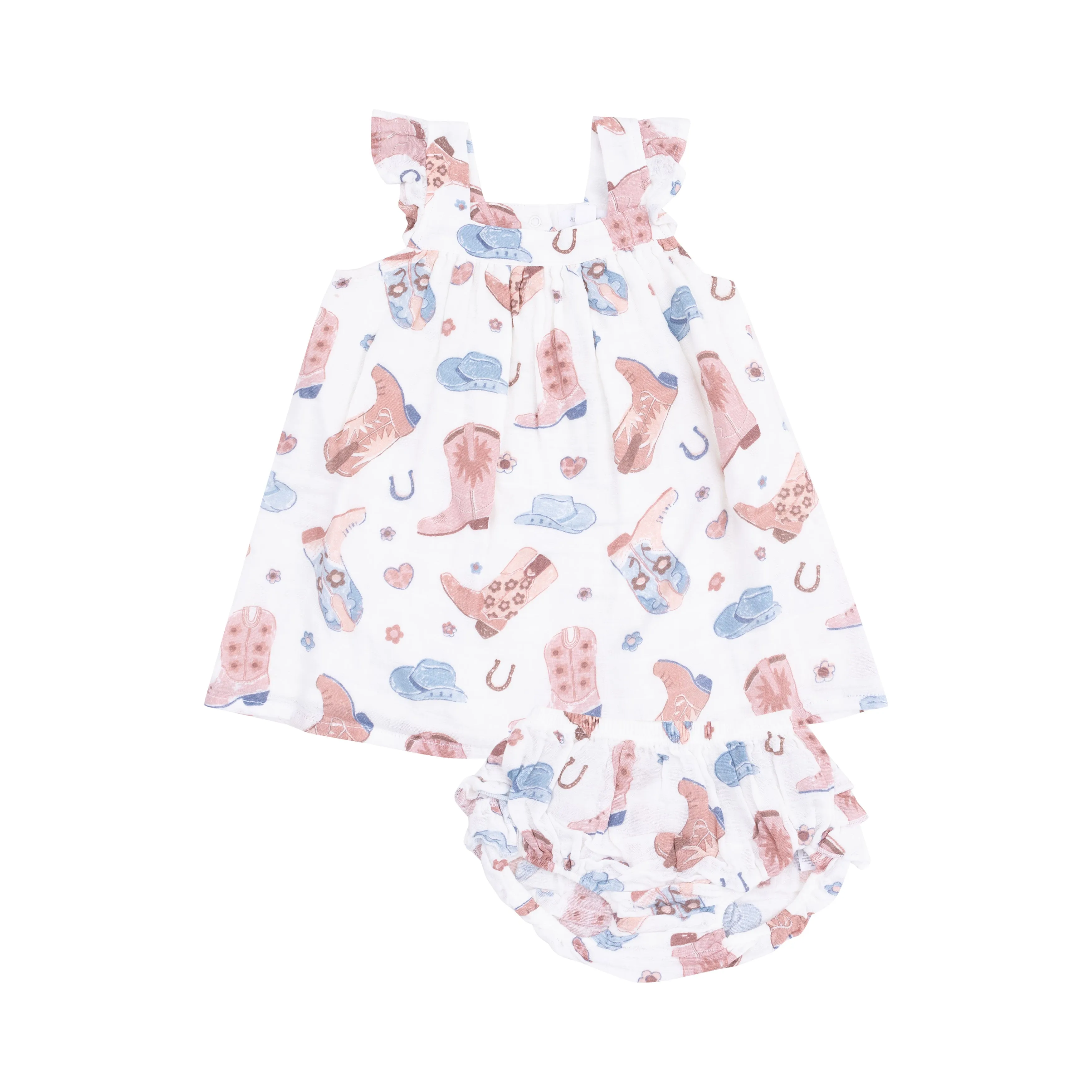 Angel Dear || Cowboy Boots Pink Sundress