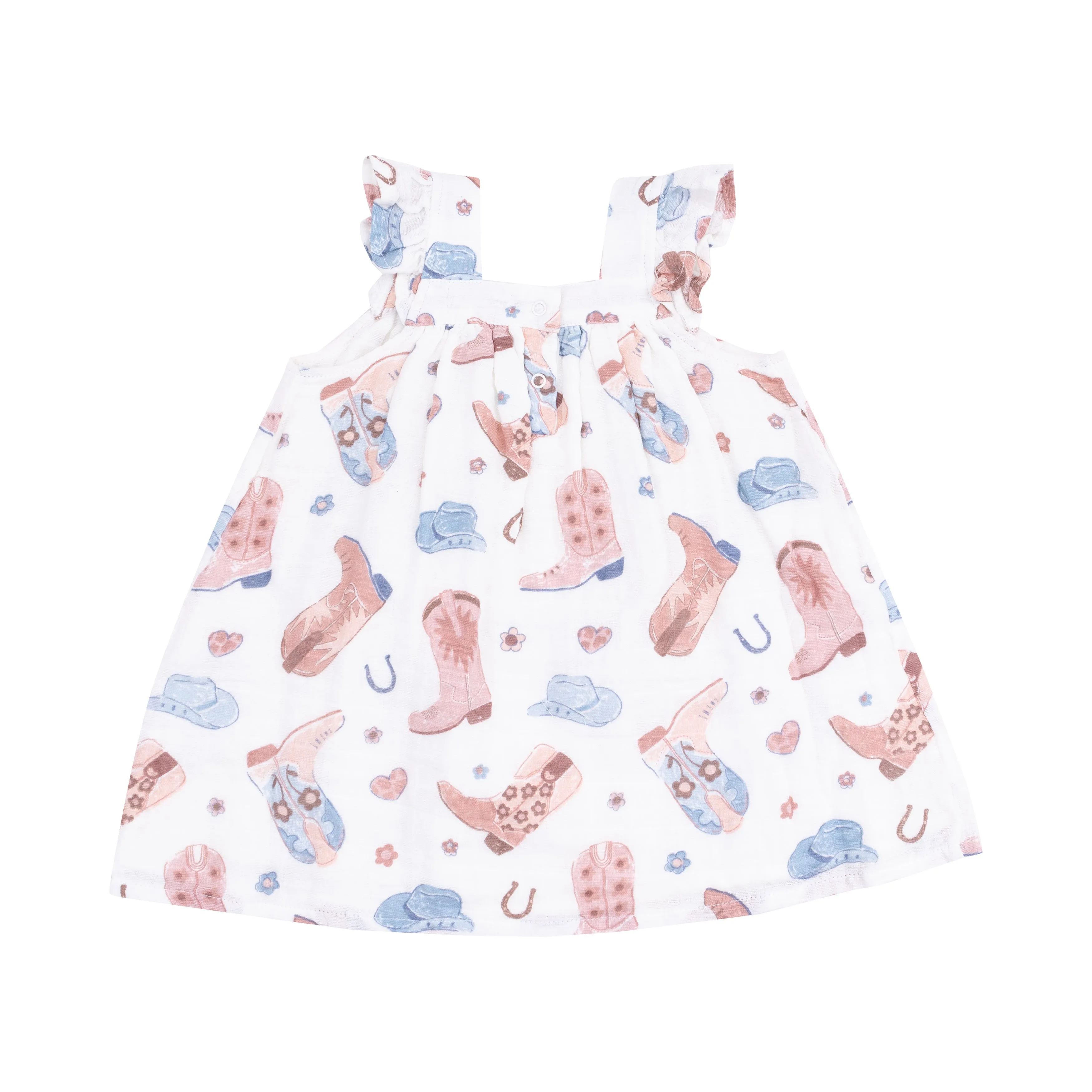 Angel Dear || Cowboy Boots Pink Sundress