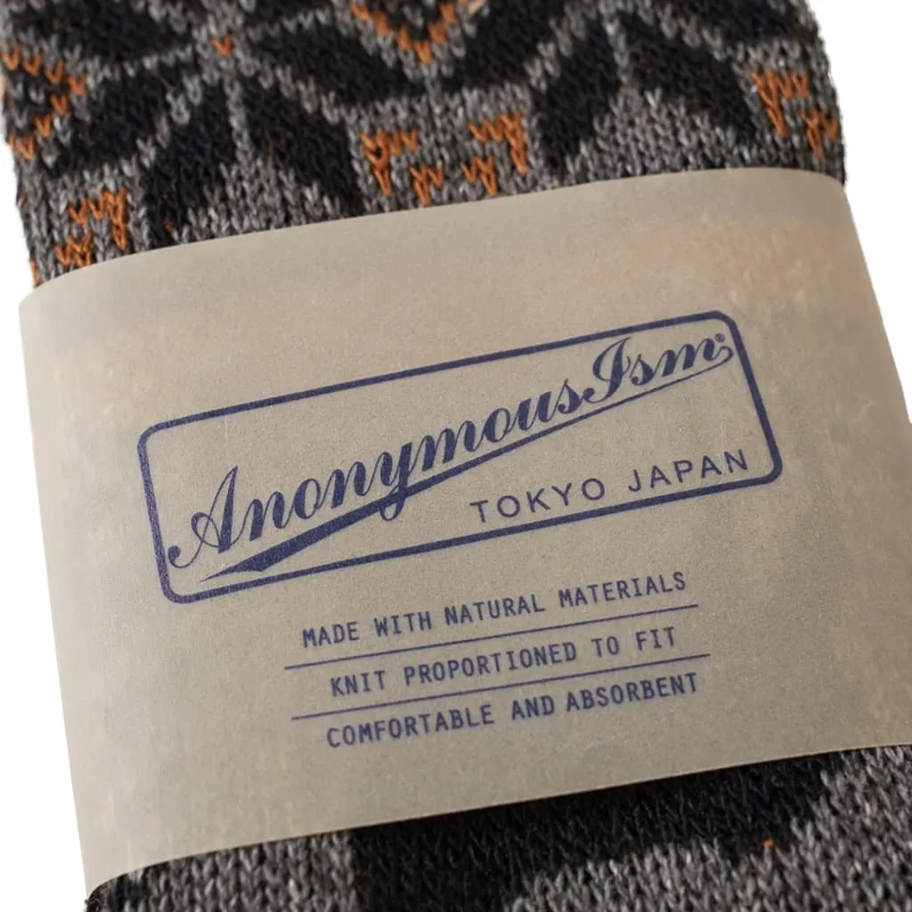Anonymous Ism Deer Snow Socks Grey