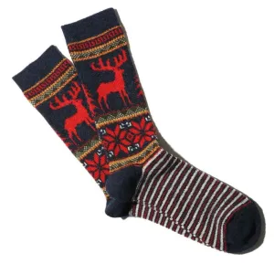 Anonymous Ism Deer Snow Socks Navy