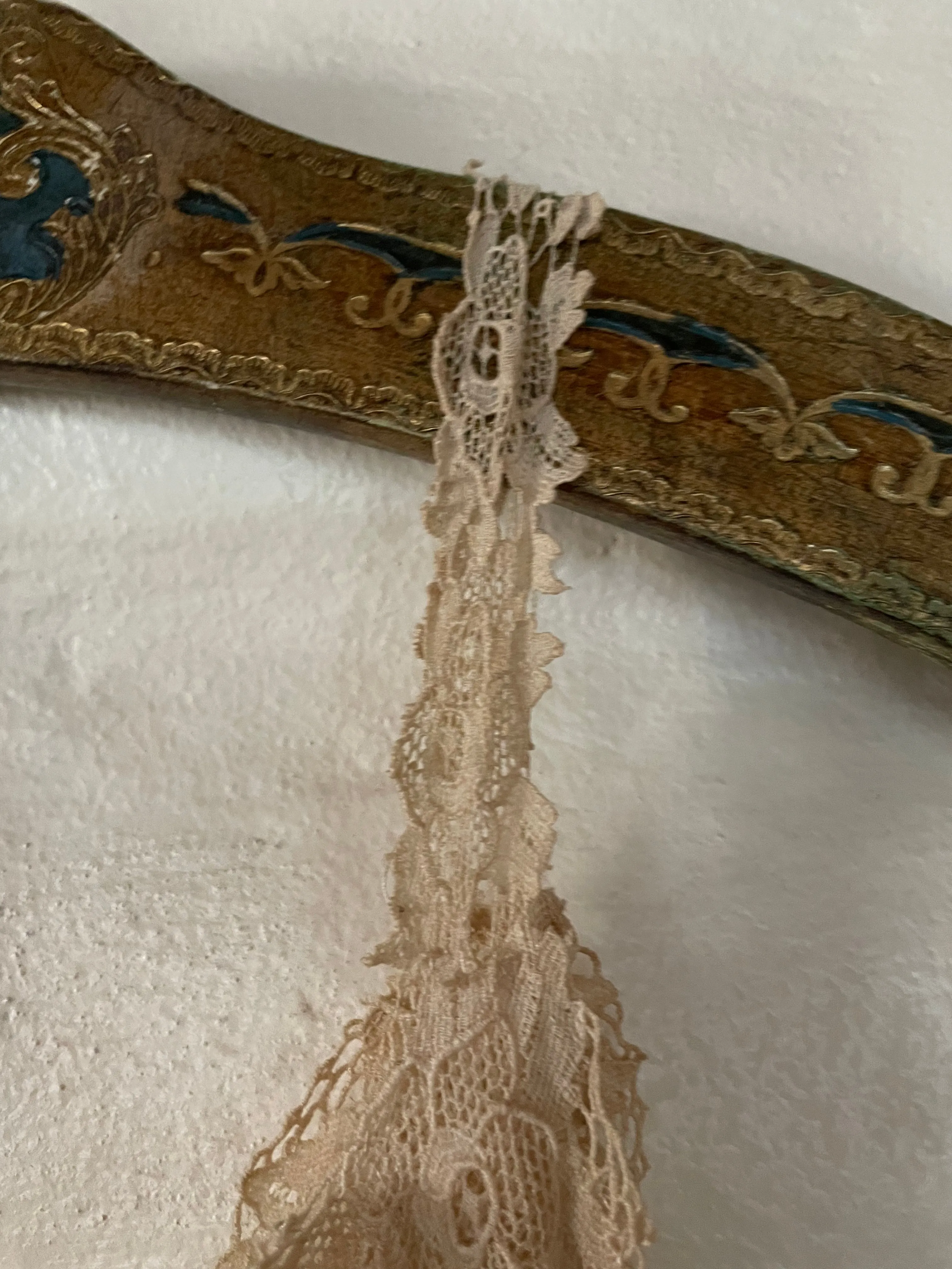 Antique Edwardian Ecru Lace Silk Slip Dress