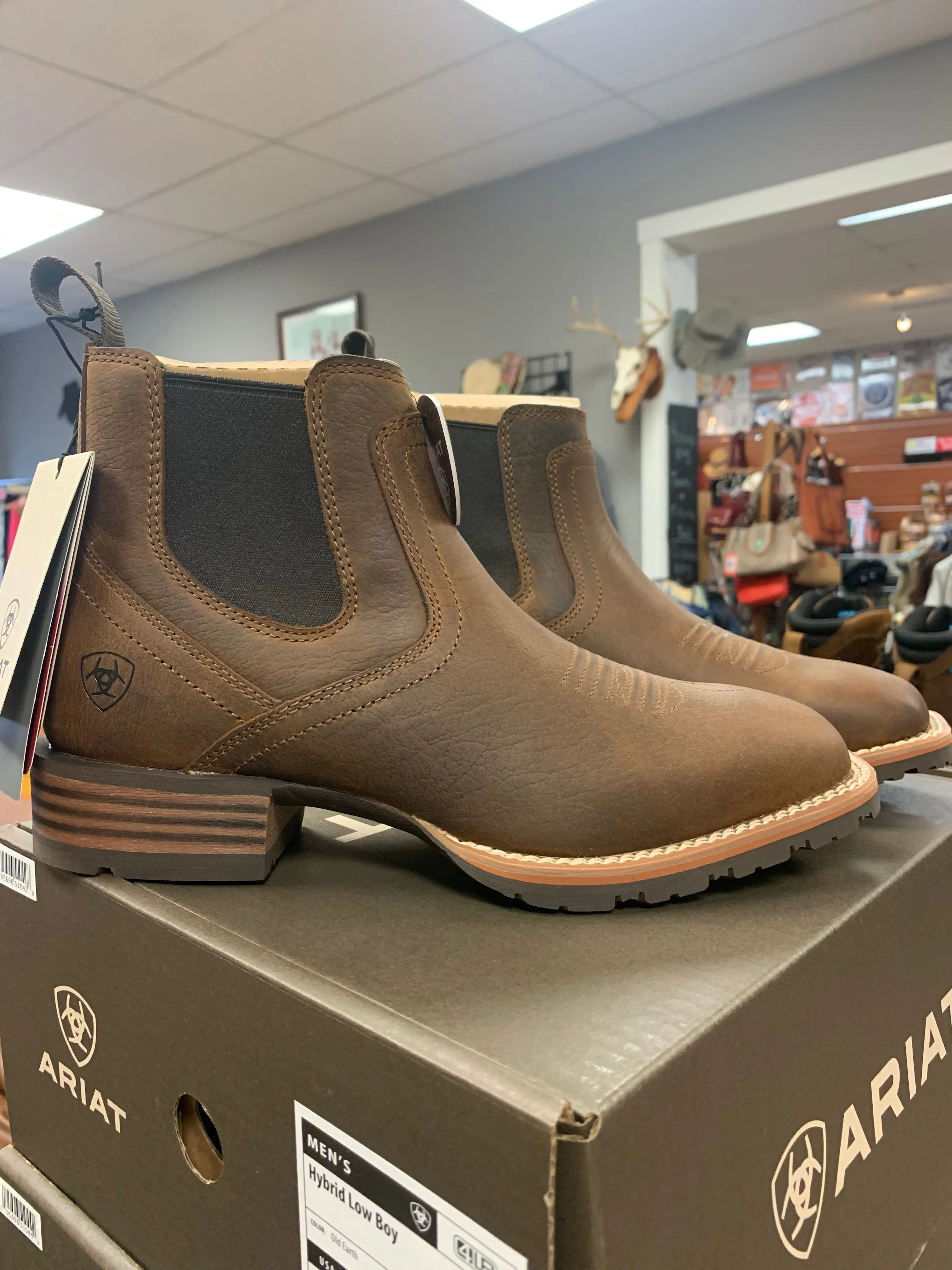 ARIAT MEN'S HYBRID LOW BOY WESTERN BOOTS - BROAD SQUARE TOE