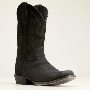 Ariat® Men's "Circuit High Stepper" Cowboy Boots - Distressed Black Suede