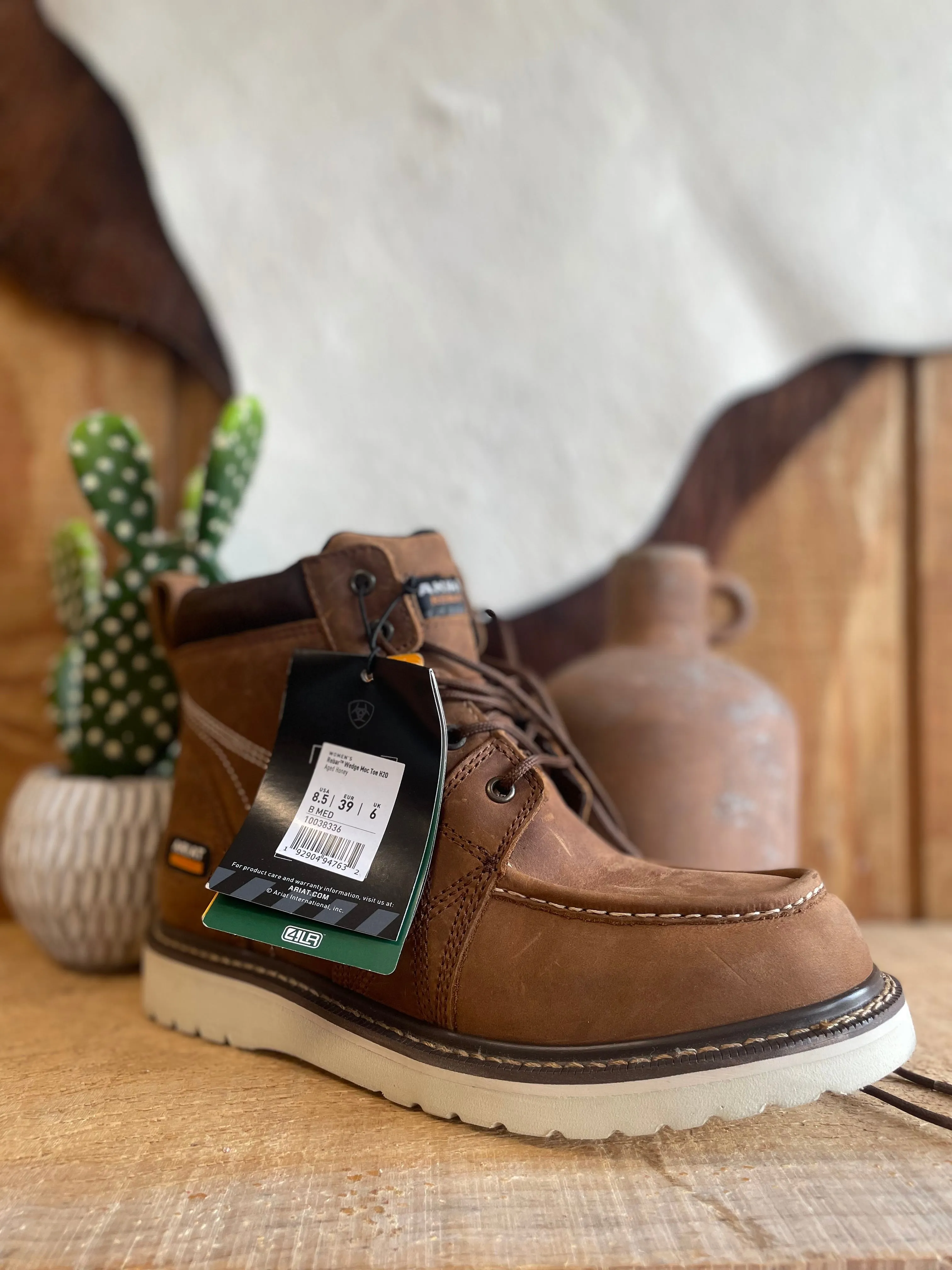 Ariat Womens Rebar Wedge Moc Toe Boots