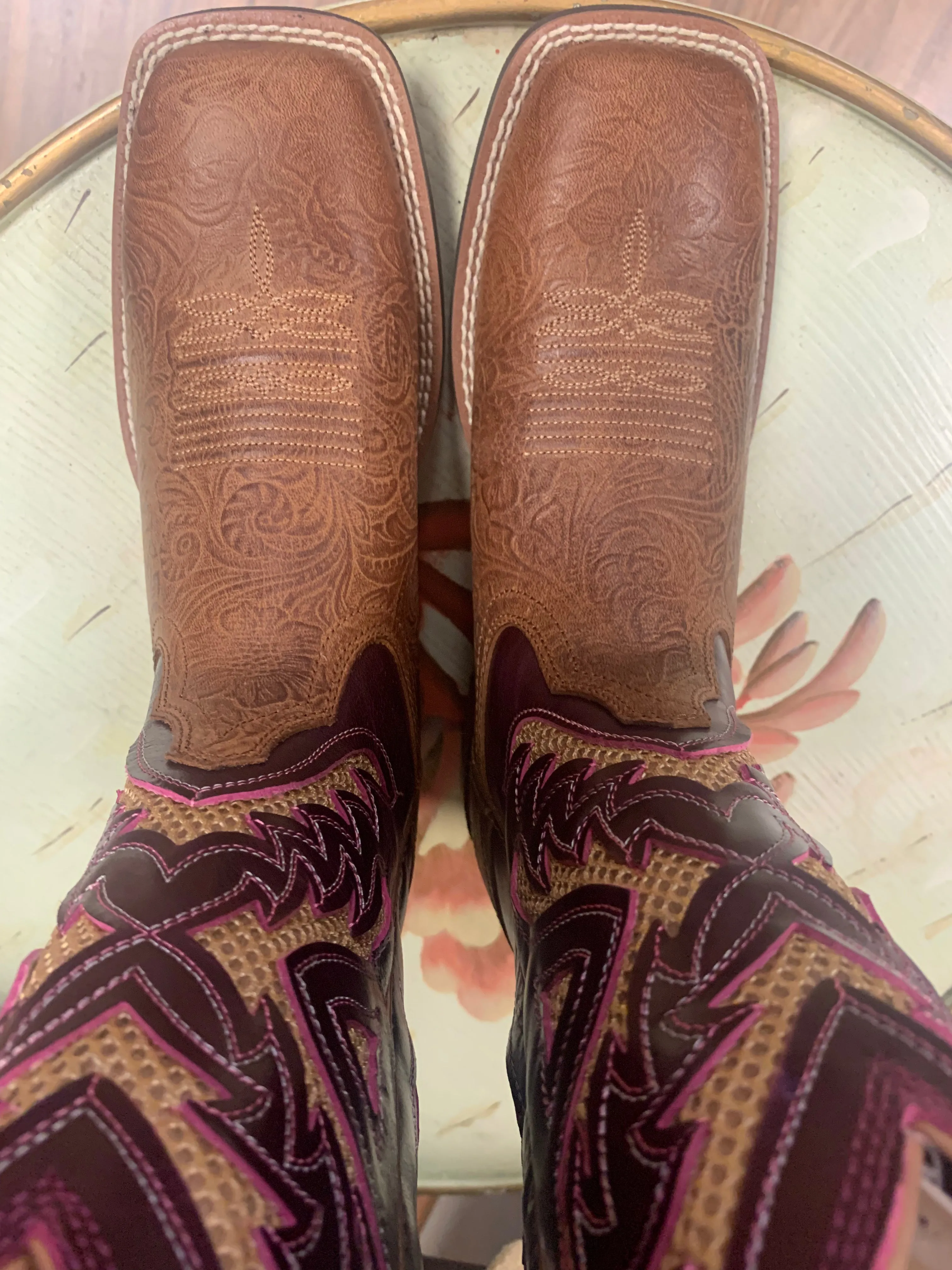 ARIAT WOMEN'S SAN ANGELO VENTTEK 360 PERFORMANCE WESTERN BOOTS - BROAD SQUARE TOE