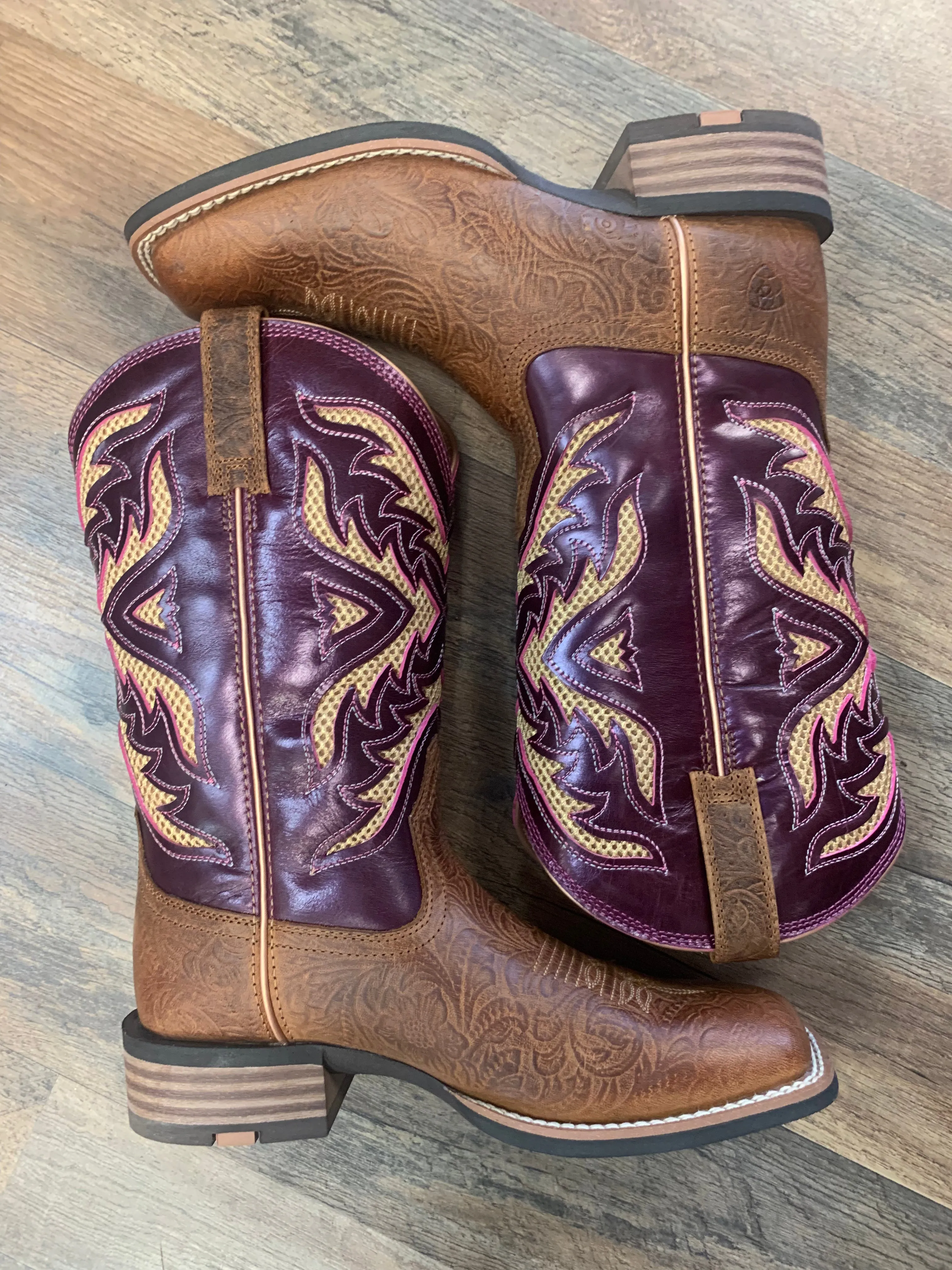 ARIAT WOMEN'S SAN ANGELO VENTTEK 360 PERFORMANCE WESTERN BOOTS - BROAD SQUARE TOE