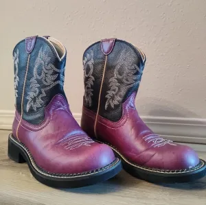 Ariat Women's Western Purple Black Boots Size 7