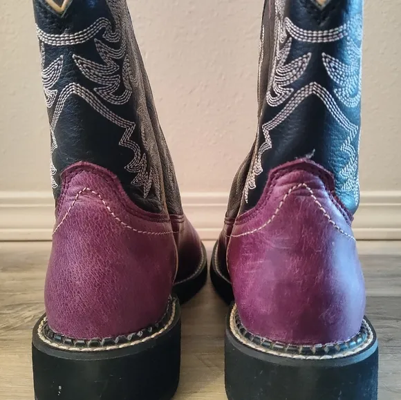 Ariat Women's Western Purple Black Boots Size 7