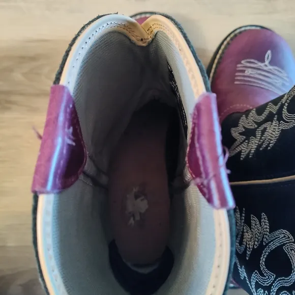 Ariat Women's Western Purple Black Boots Size 7