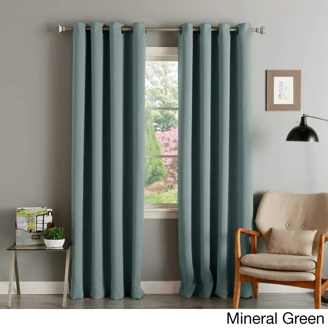 Aurora Home Thermal Insulated Blackout Grommet Top Curtain Panel Pair