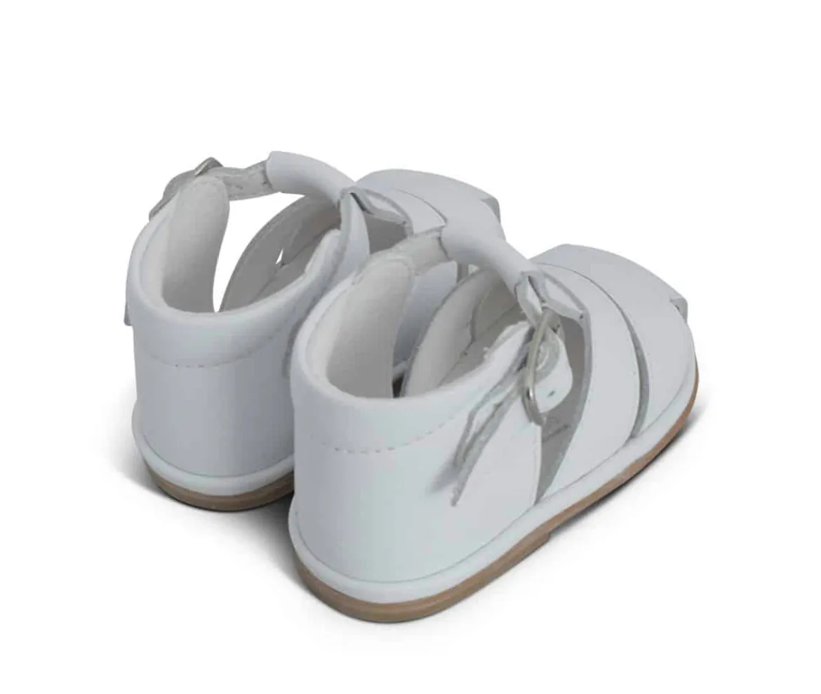 B2210 Silvio White Leather Sandal Fofito