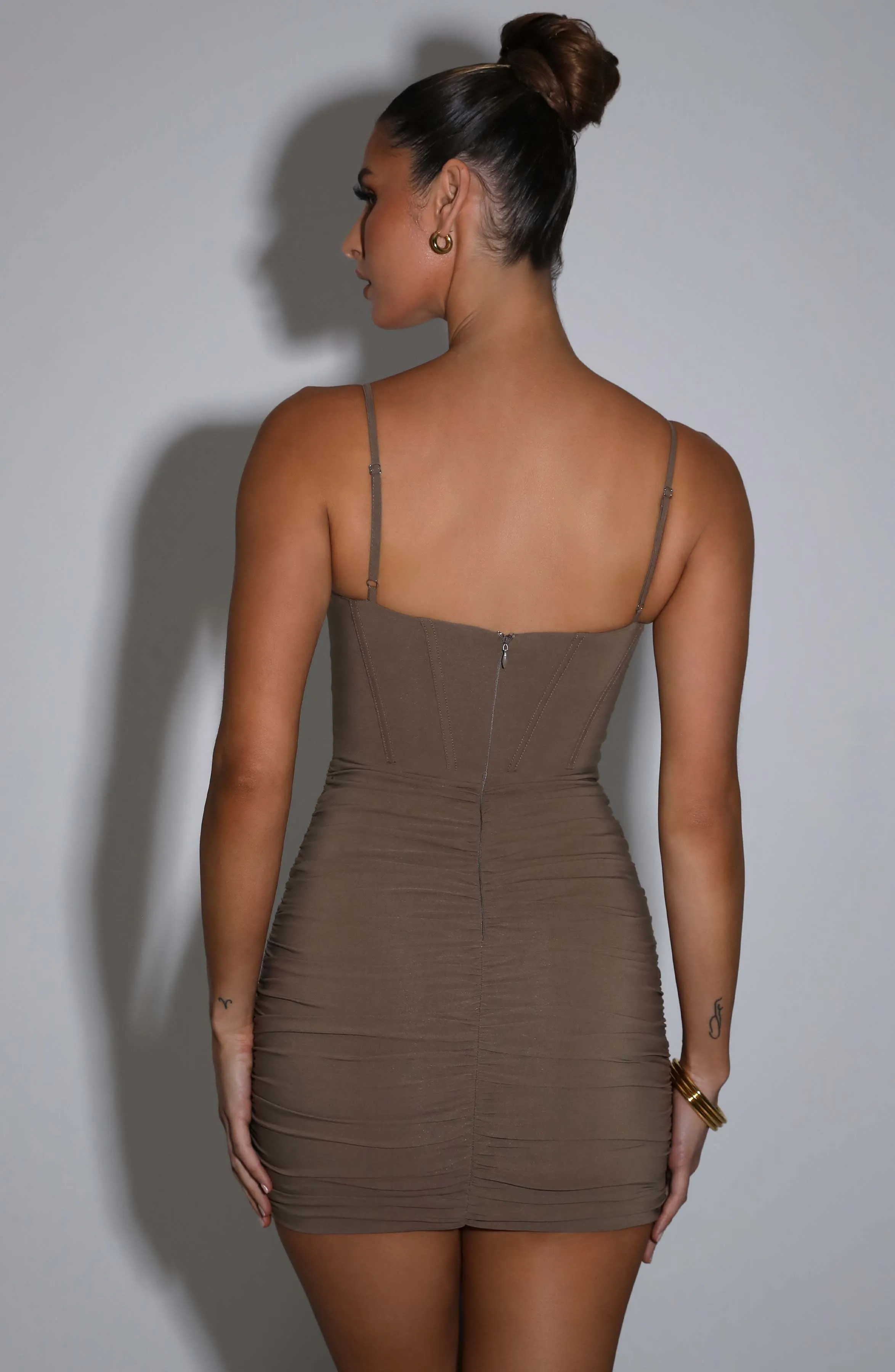 Babyboo - Nyla Mini Dress in Mocha