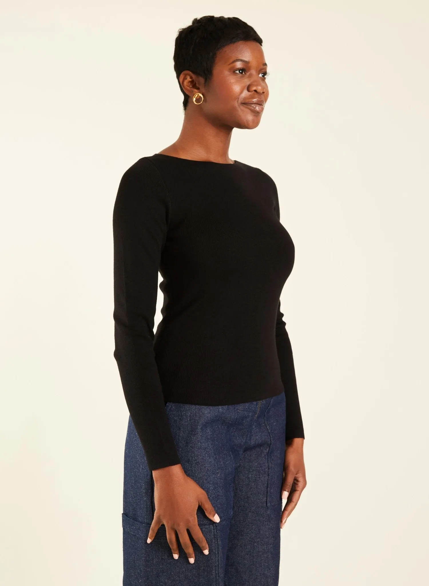 Basic Boatneck Top - Black