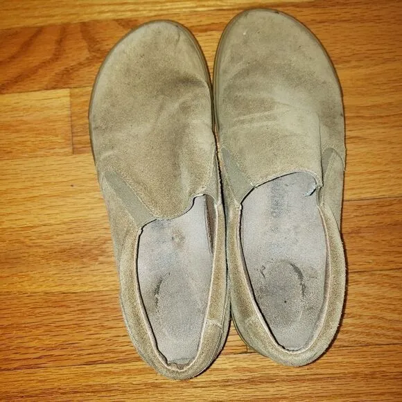 Birkenstock Oswego Tan suede leather slip on sneaker