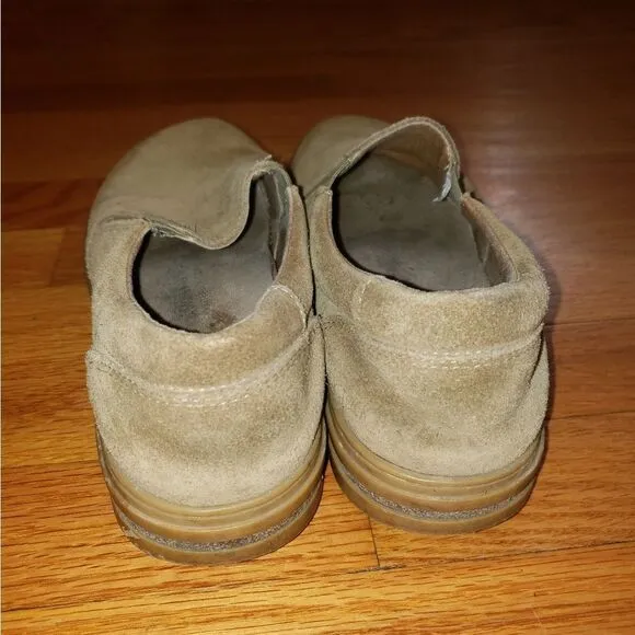 Birkenstock Oswego Tan suede leather slip on sneaker