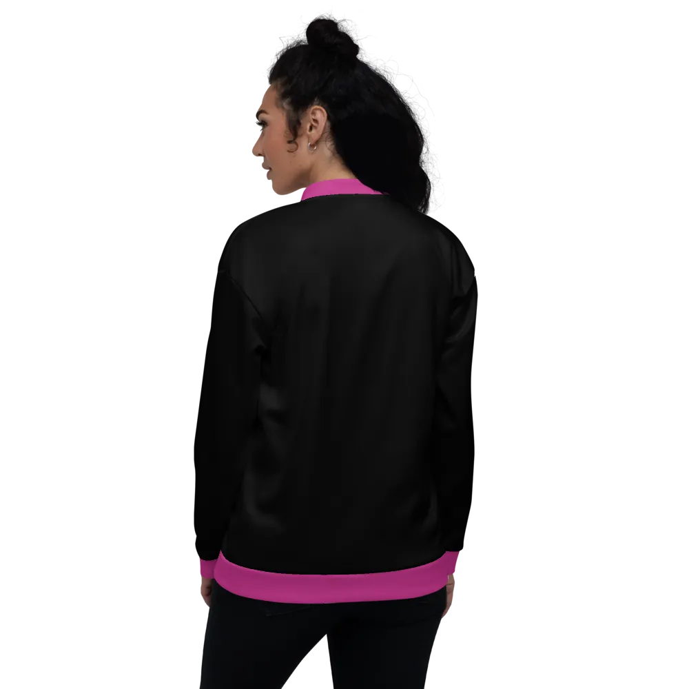 black & pink bomber jacket