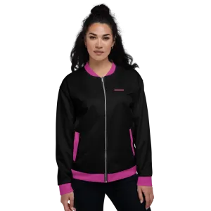 black & pink bomber jacket