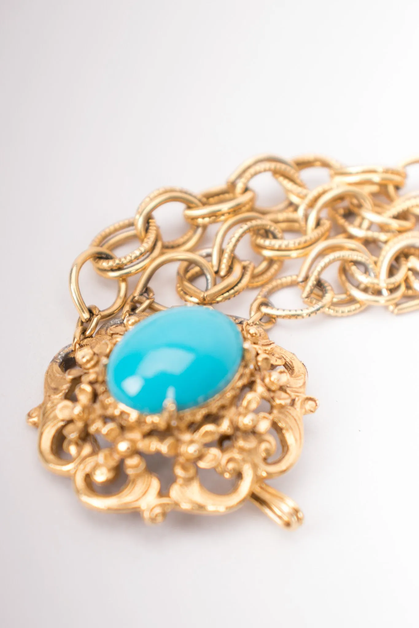 Cabochon Tiered Chain Belt