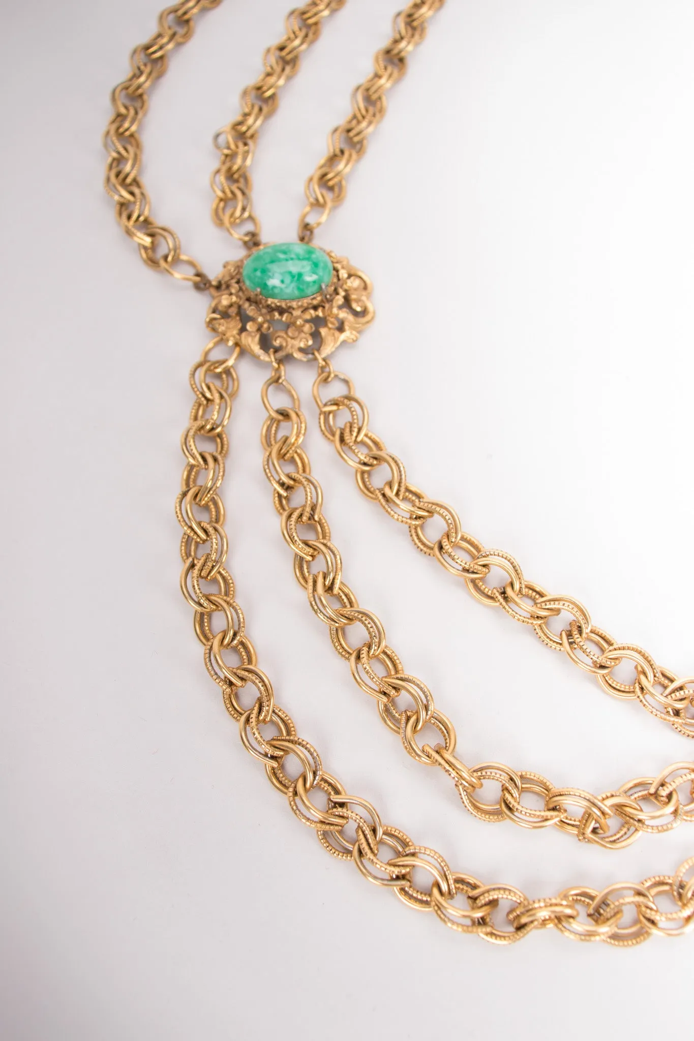 Cabochon Tiered Chain Belt