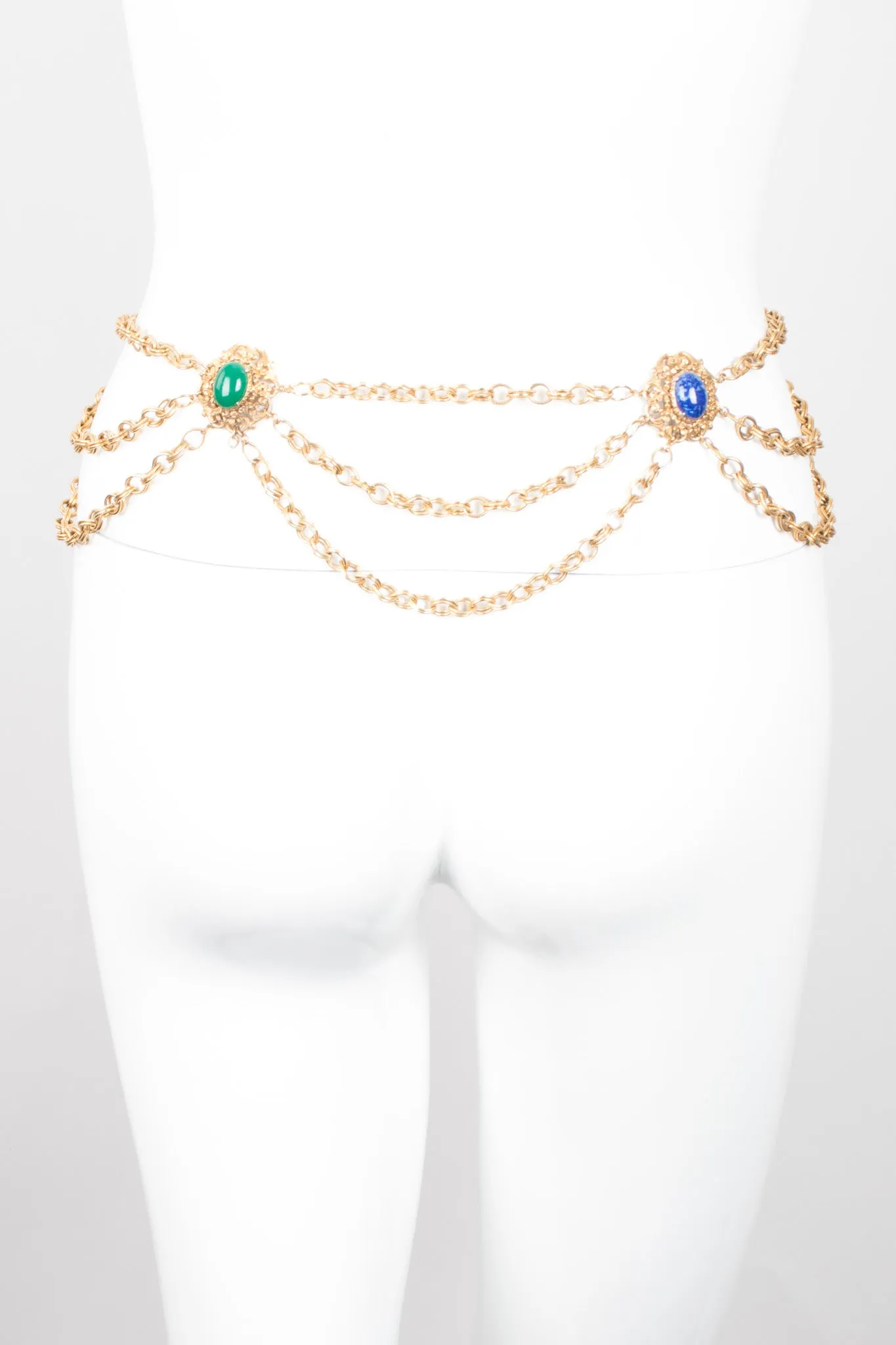 Cabochon Tiered Chain Belt