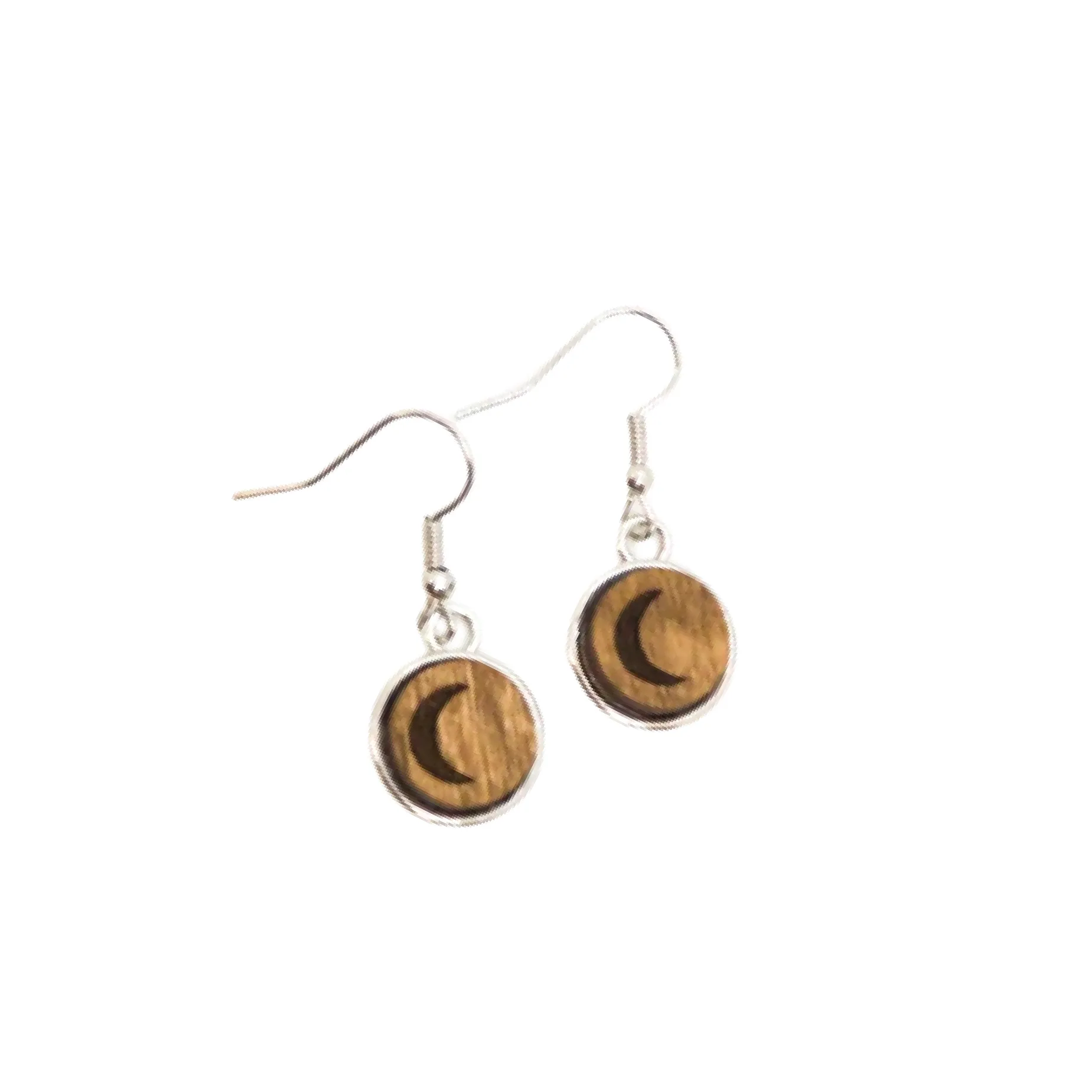 Celestial Wood Earrings | MOON MINIS