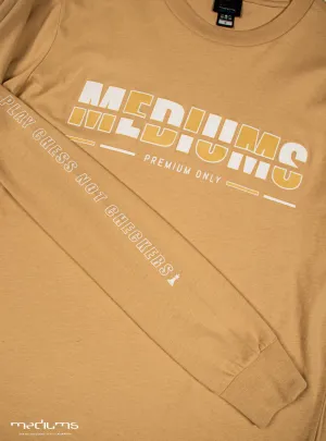 Chequered Mediums Logo - Latte Brown
