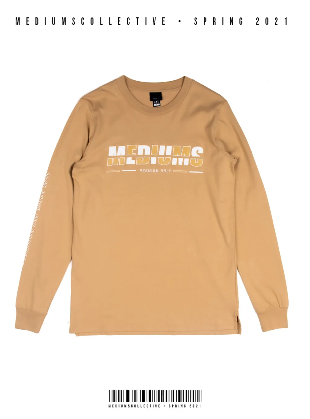 Chequered Mediums Logo - Latte Brown