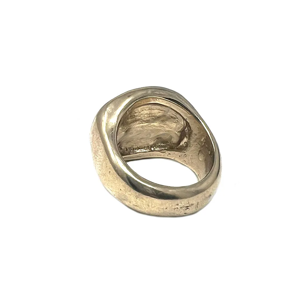 Chunky Bronze Signet Ring