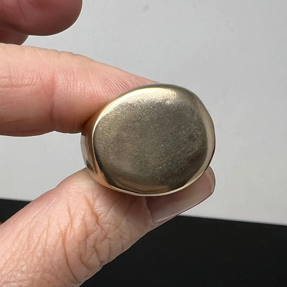 Chunky Bronze Signet Ring