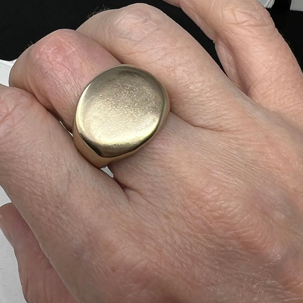 Chunky Bronze Signet Ring