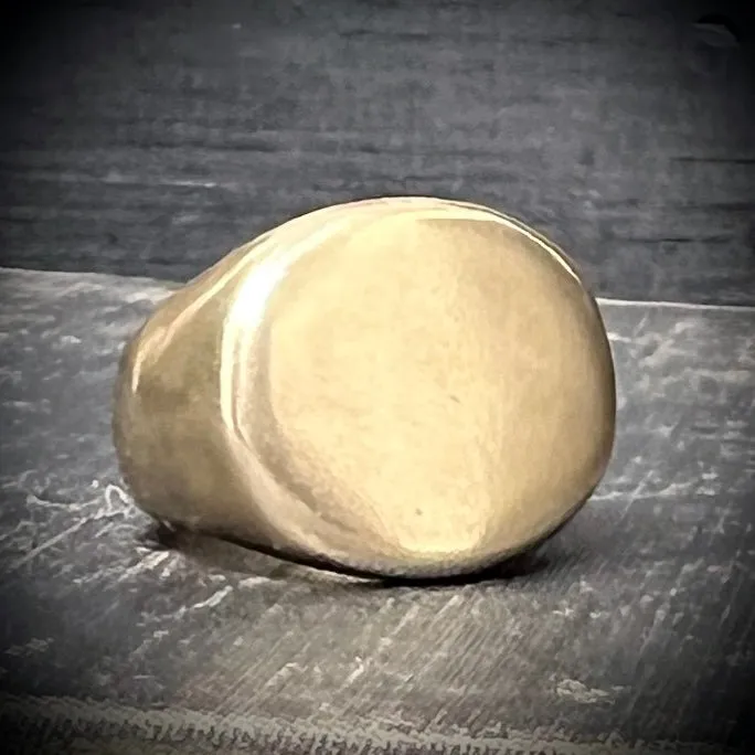 Chunky Bronze Signet Ring