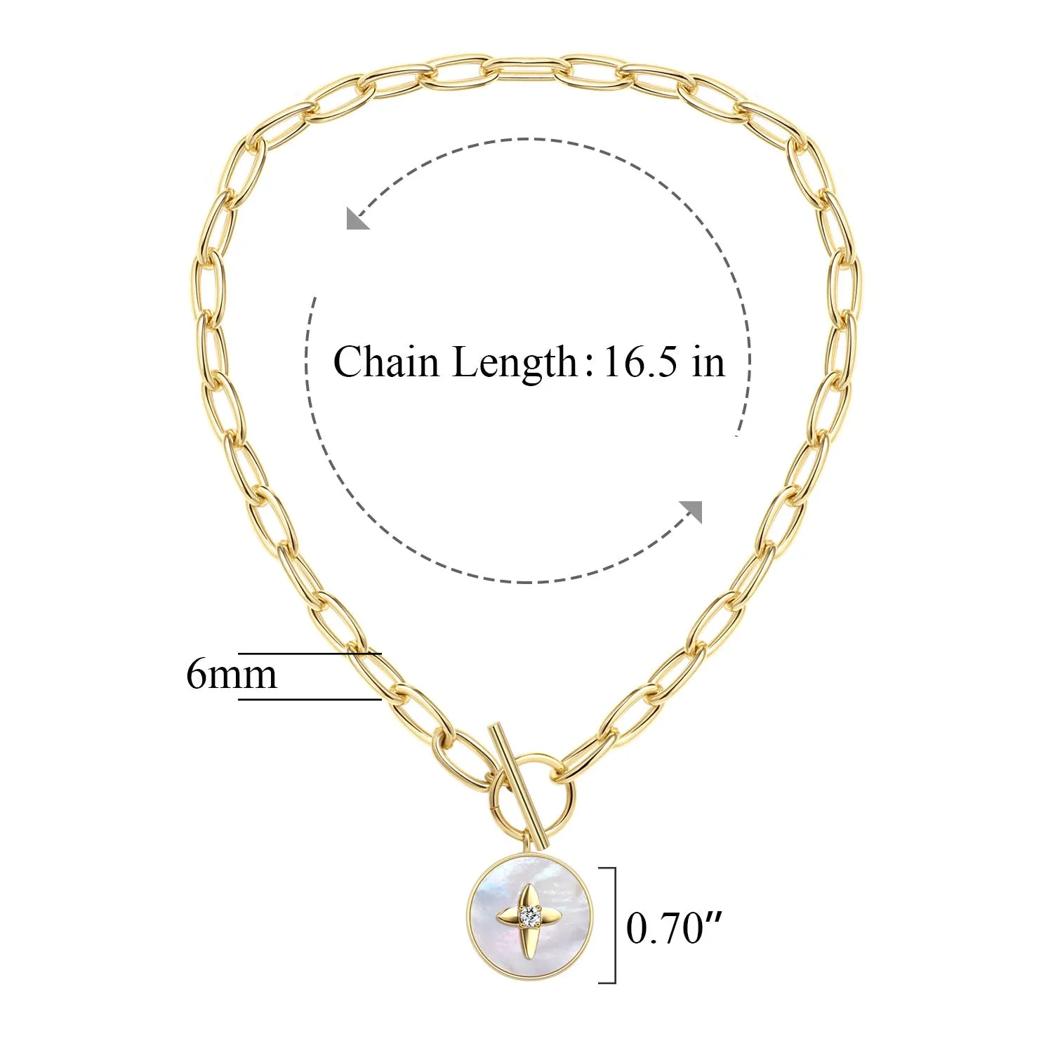 Chunky Chain Choker Necklace, 14K Gold