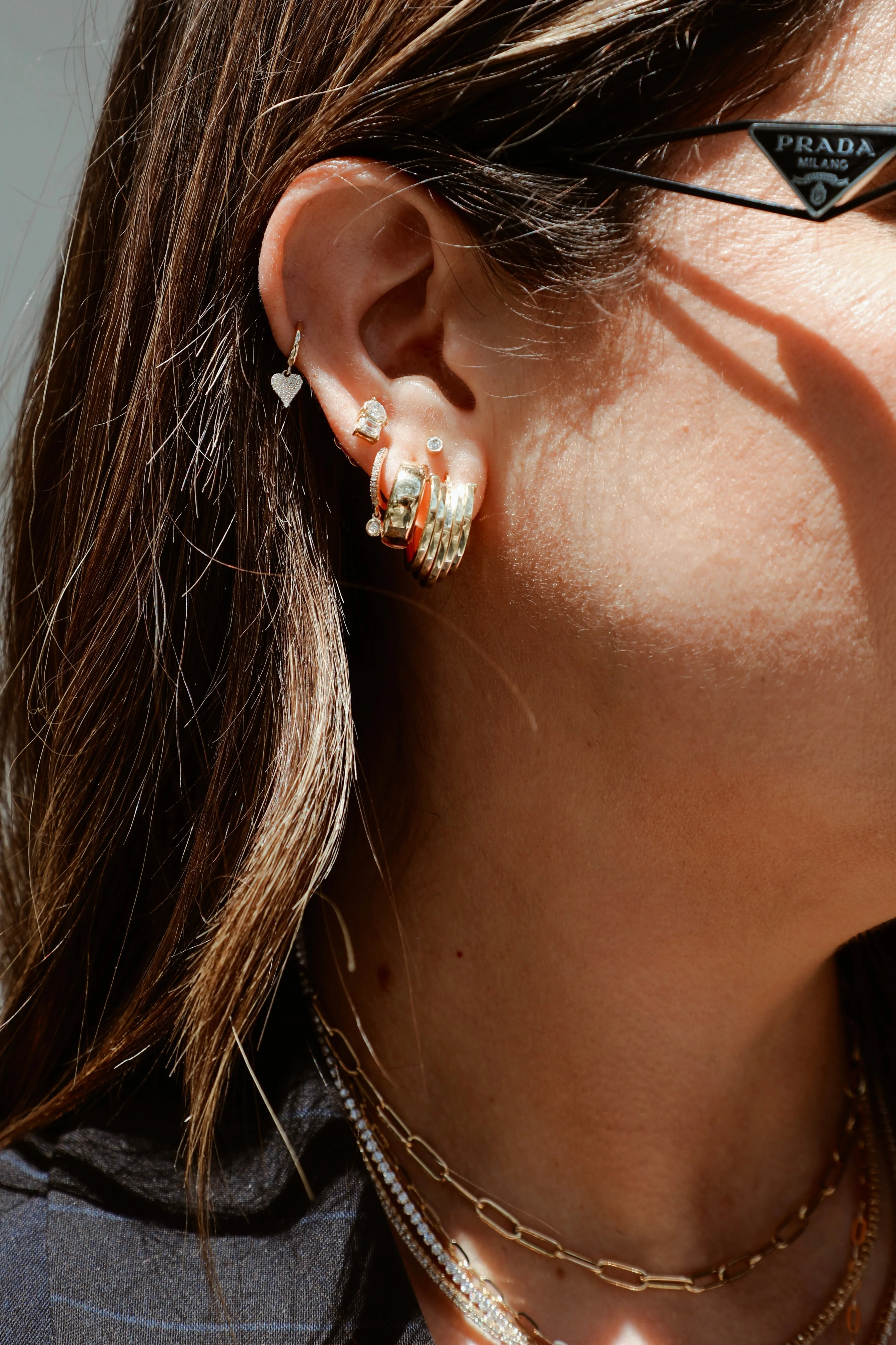 Chunky Gold Stacked Hoops