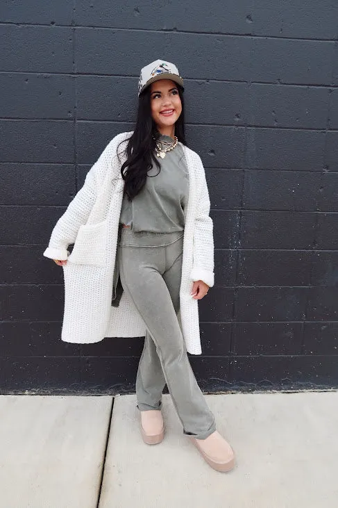 Chunky Knit Open-Front Cardigan